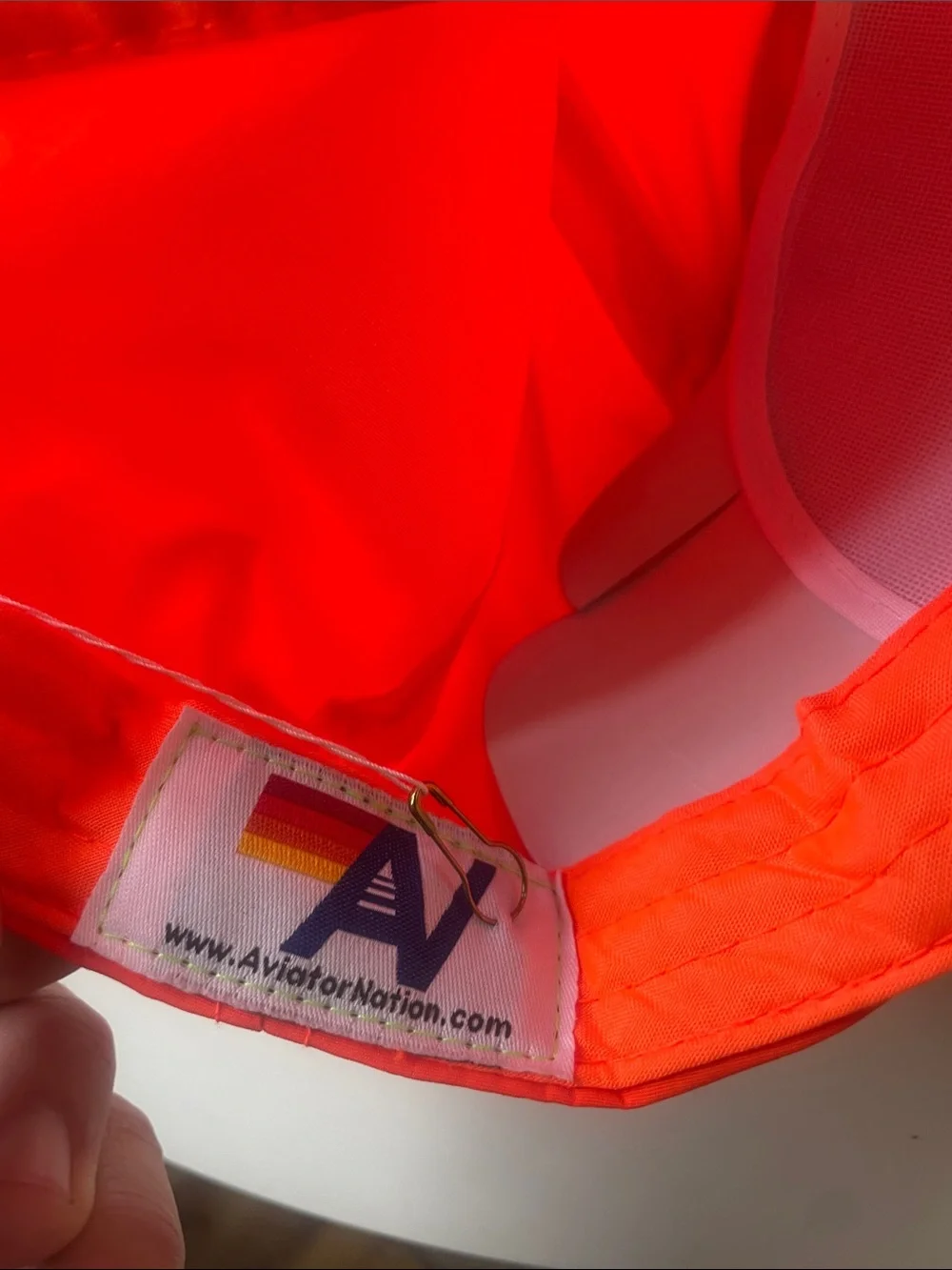 Aviator Nation Ski Aspen Vintage Nylon Trucker Hat | Orange | New With Tags - Picture 3 of 5